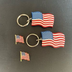American Flag Lapel Pins & Keychains
